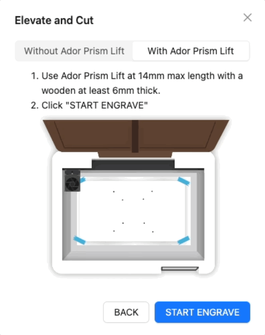 Elevate and cut with prism lift.gif