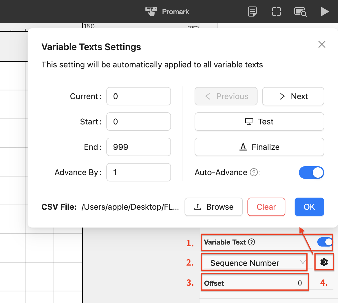 3-4. Texto variable – Ayuda de FLUX