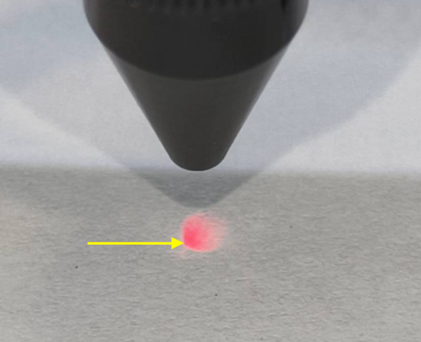 Stronger light indicates position