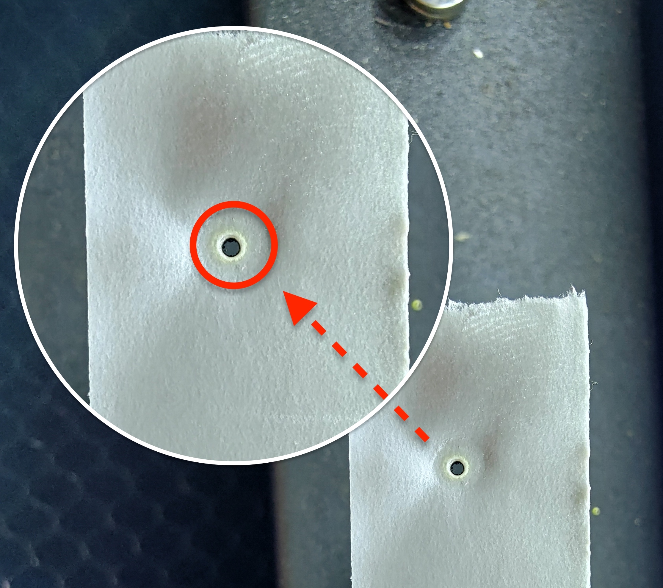 Nozzle tip area