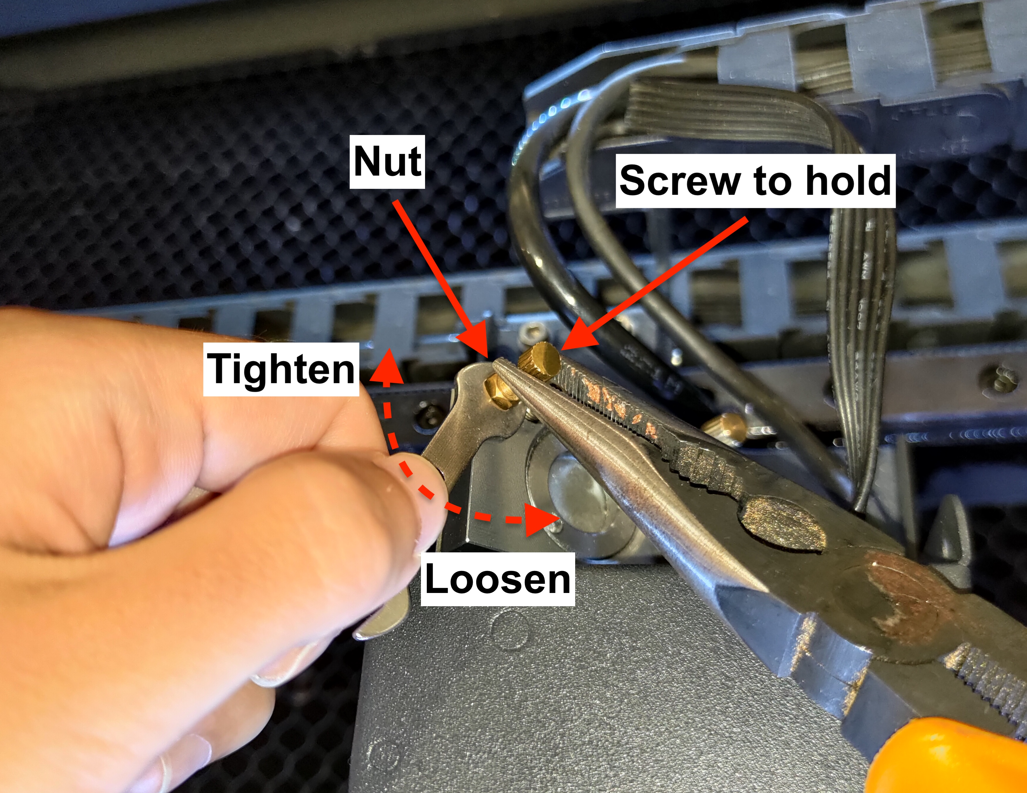 Loosen nuts