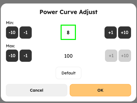 Increase value to 8